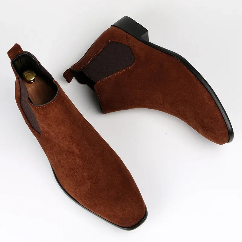 Herren Chelsea Boots Spitze Form Elastisch