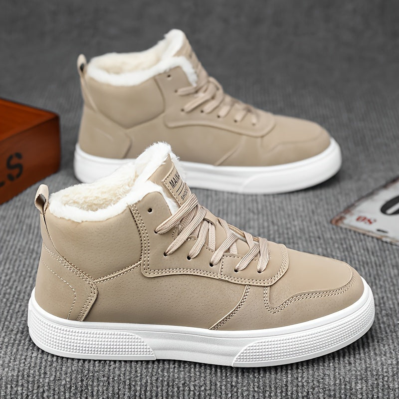 Galvian Herren Winterschuhe High-Cut Schnürung Warmfutter