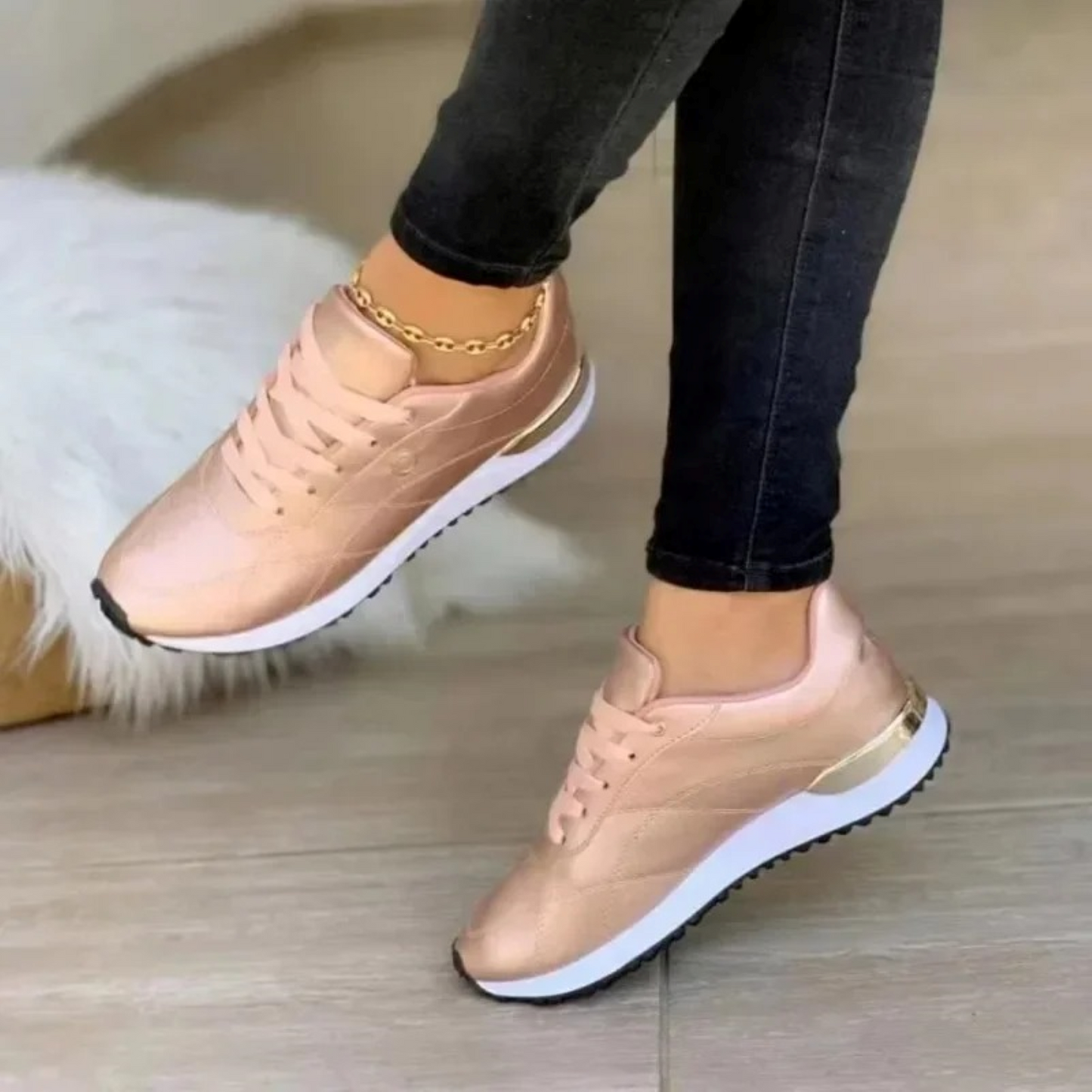 Damen Sneaker Komfortabel Schlank