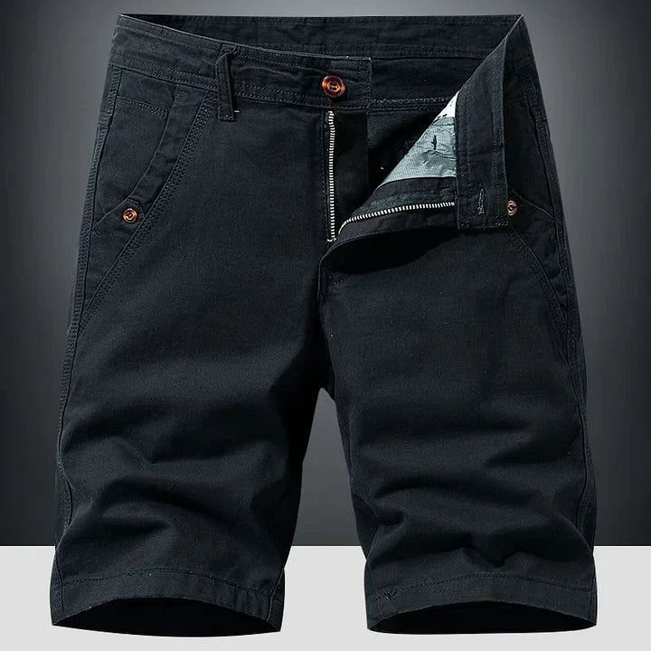 Herren Chino Shorts Klassisch Reißverschluss Beige