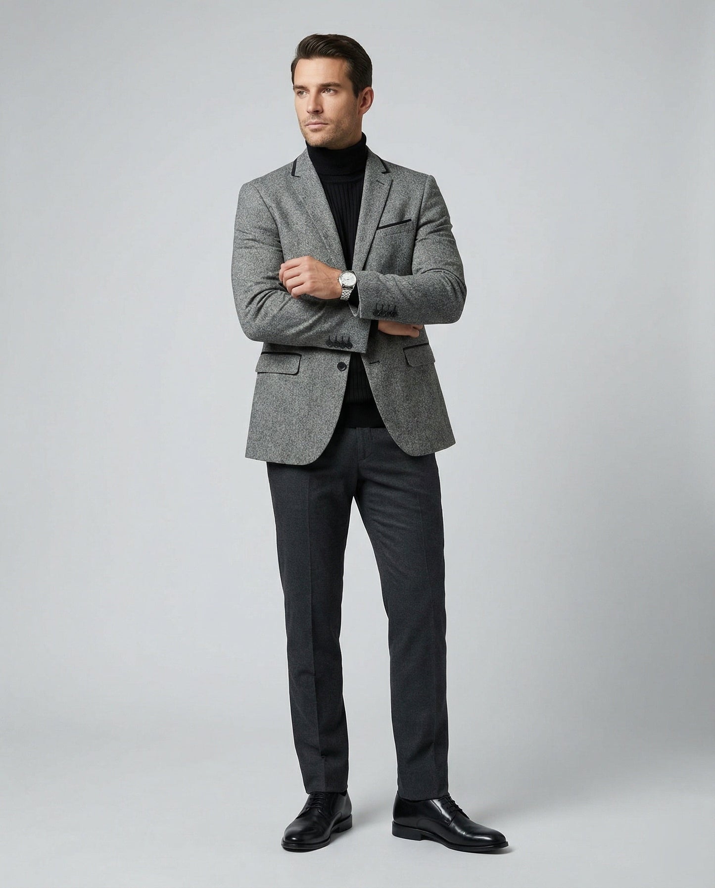 Herren Glencheck Sakko Slim Fit