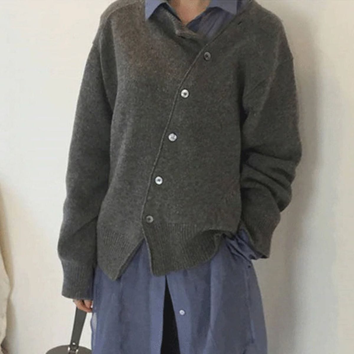 Eveloria Damen Strickjacke Knöpfe Beige
