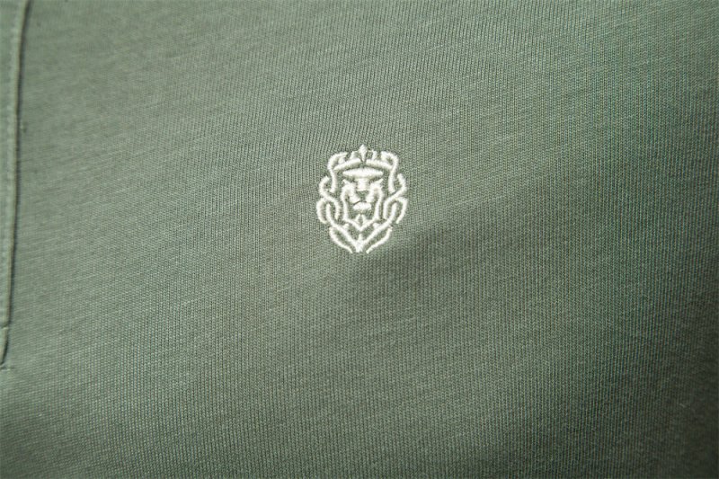 Herren Klassisches Polo-Shirt Minimale Knöpfe Weiß