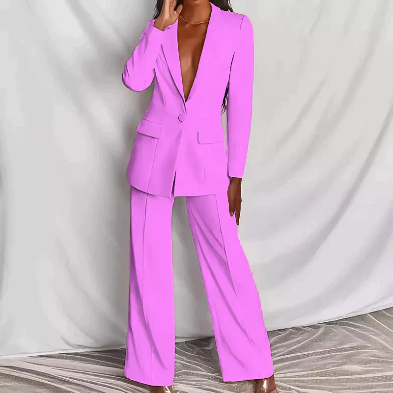 Eveloria Damen Business-Set Blazer Hose