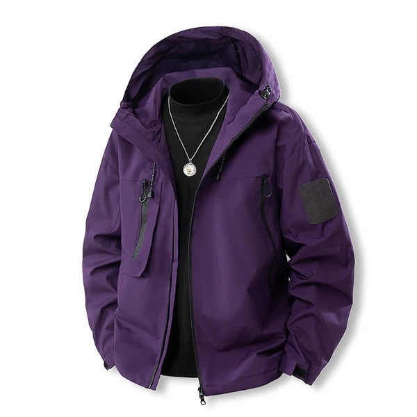Eveloria Damen Outdoor-Jacke Wasserdicht Kapuze Reißverschluss