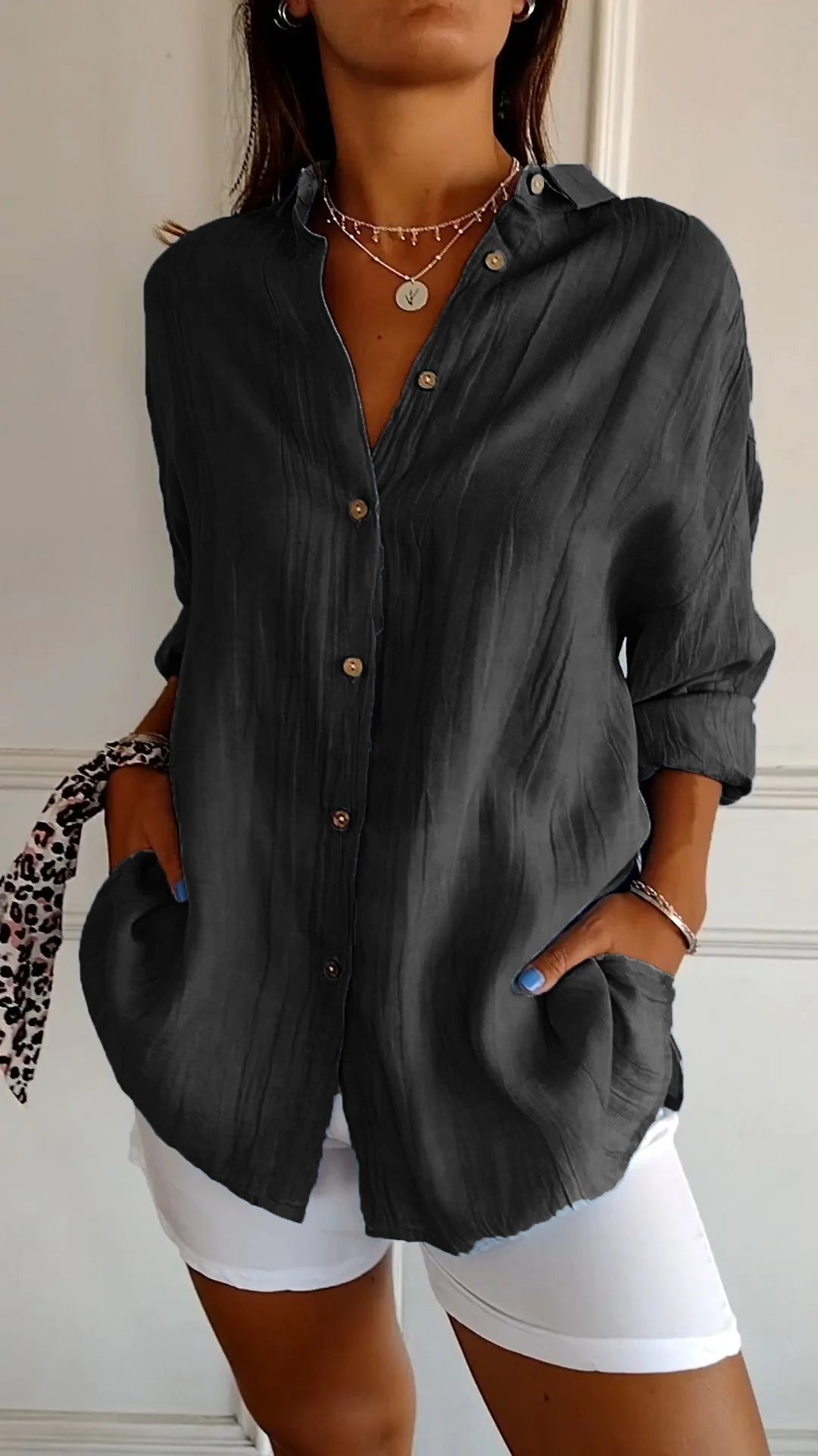 Eveloria Damen Sommerbluse Leicht Elegantes Design