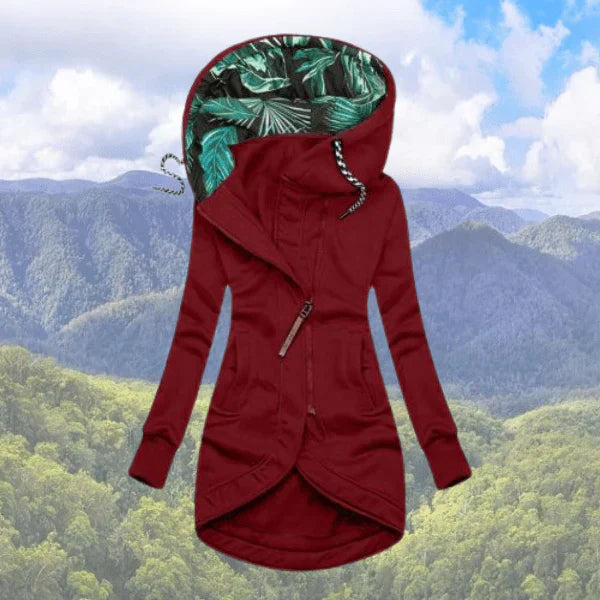 Eveloria Damen Reißverschluss-Jacke mit Kapuze