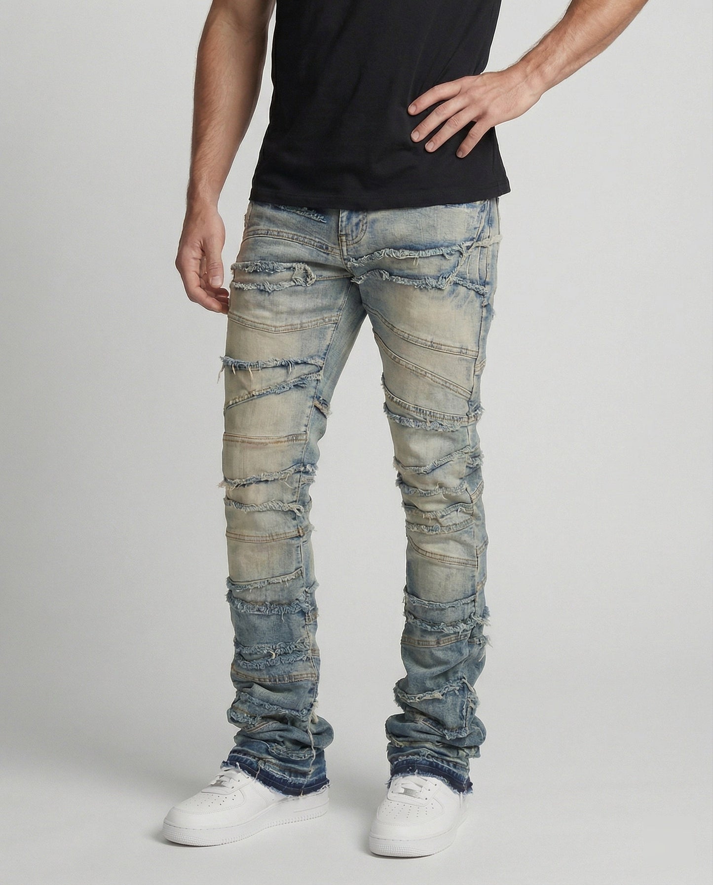 Herren Slimfit Jeans Destroyed dunkelblau