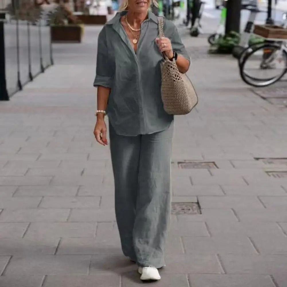 Eveloria Damen Baumwoll Set Lässig