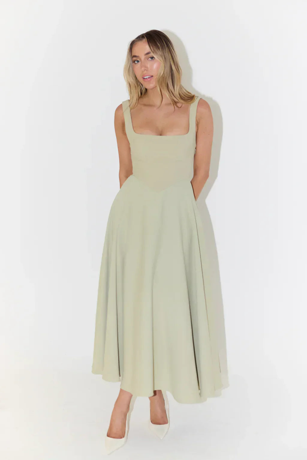 Damen Festliches Midi-Kleid Elegant
