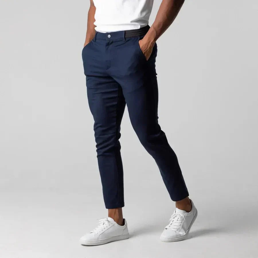 Herren Chinohose Slim Fit Klassischer Stoff