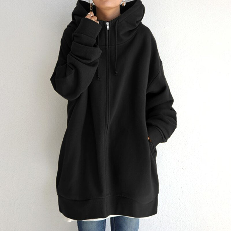 Eveloria Damen Oversize Winterhoodie Cassandra Baumwolle