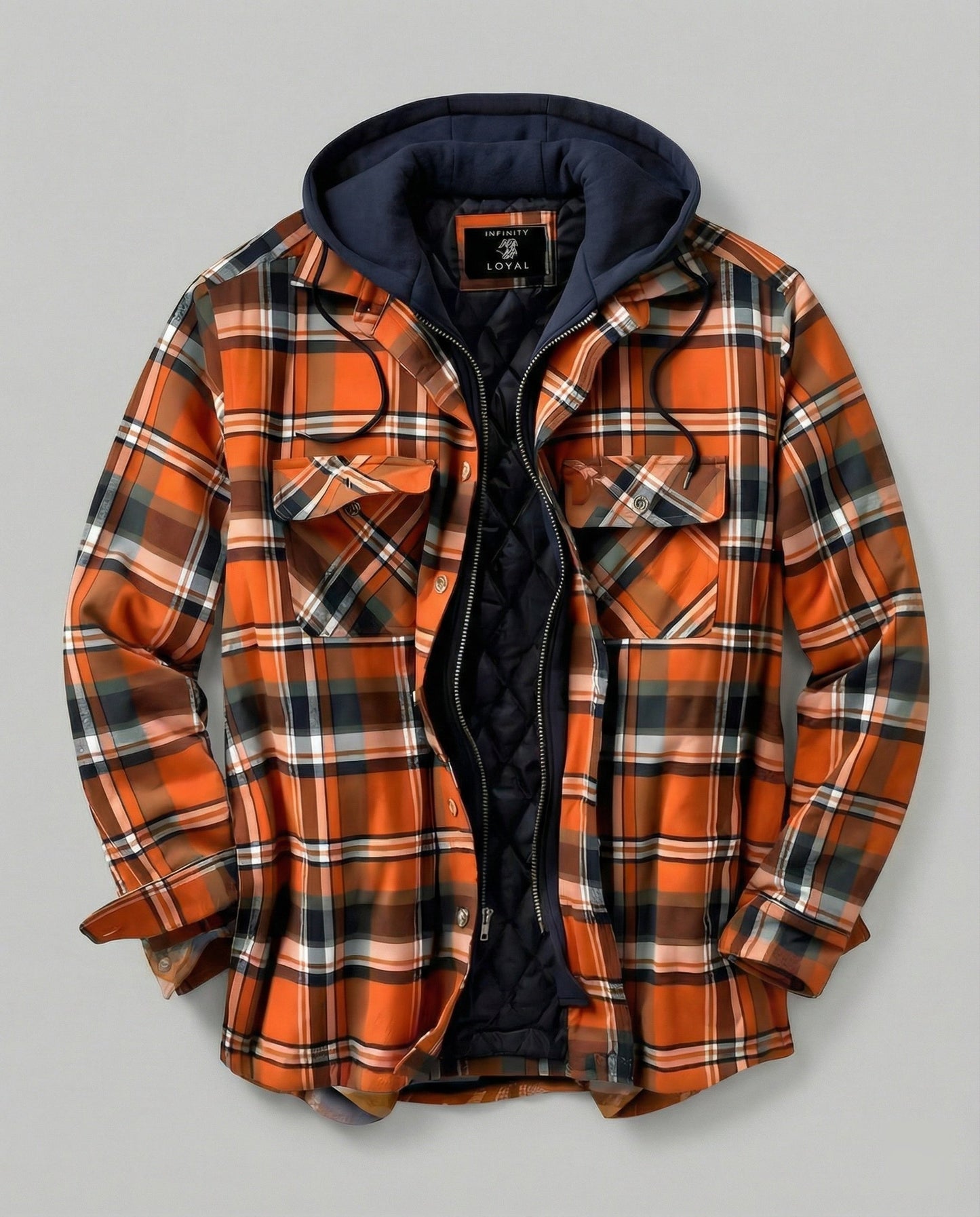Herren Gefütterte Holzfällerjacke