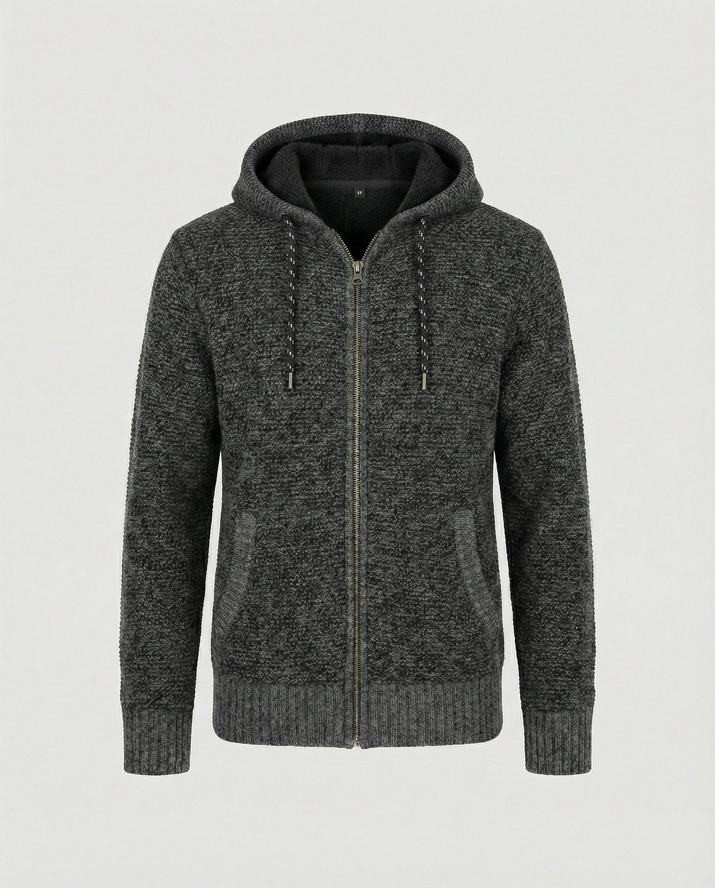 Herren Herbststrickjacke mit Kapuze