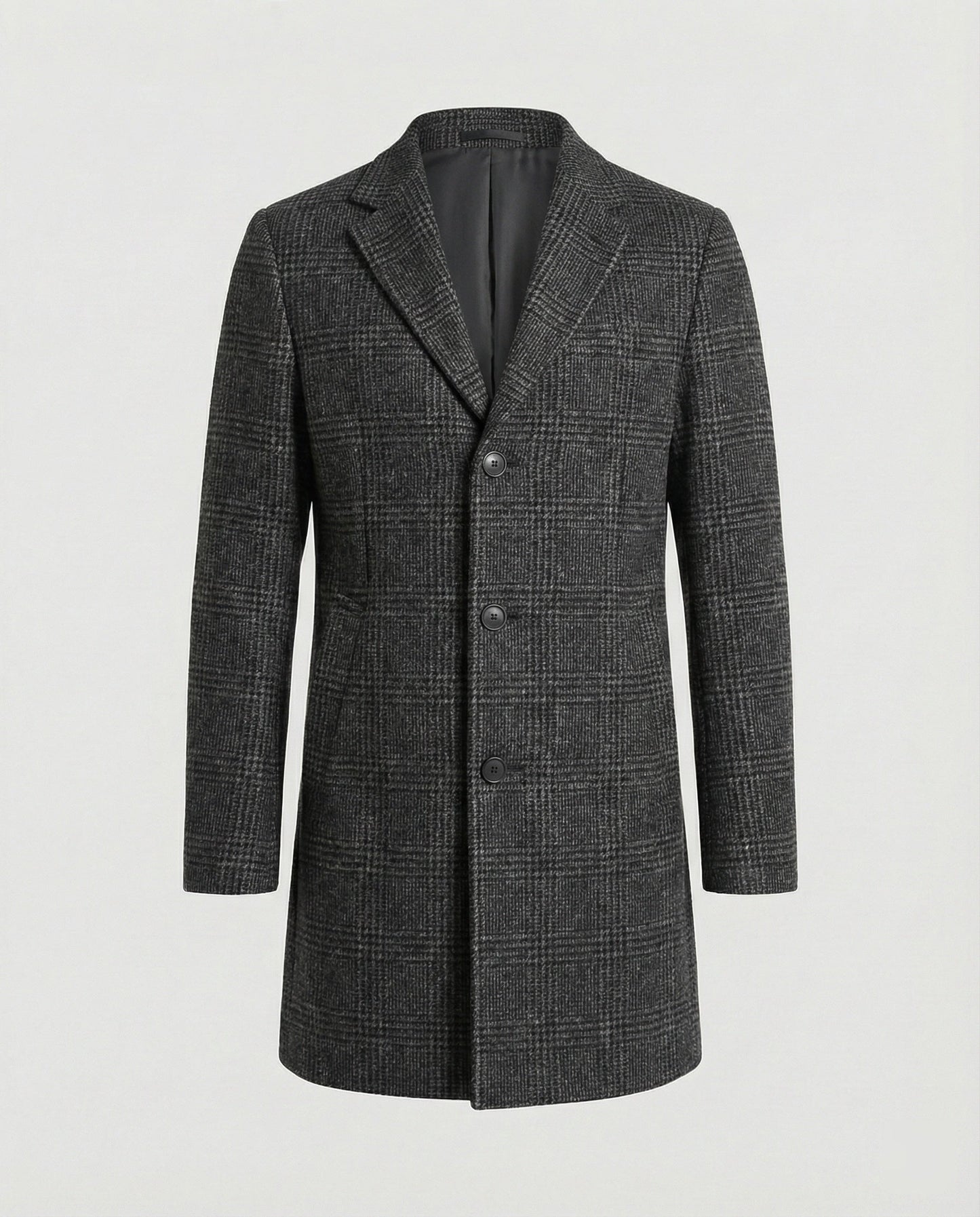 Herren Mantel Elegant Herbst Leder Braun