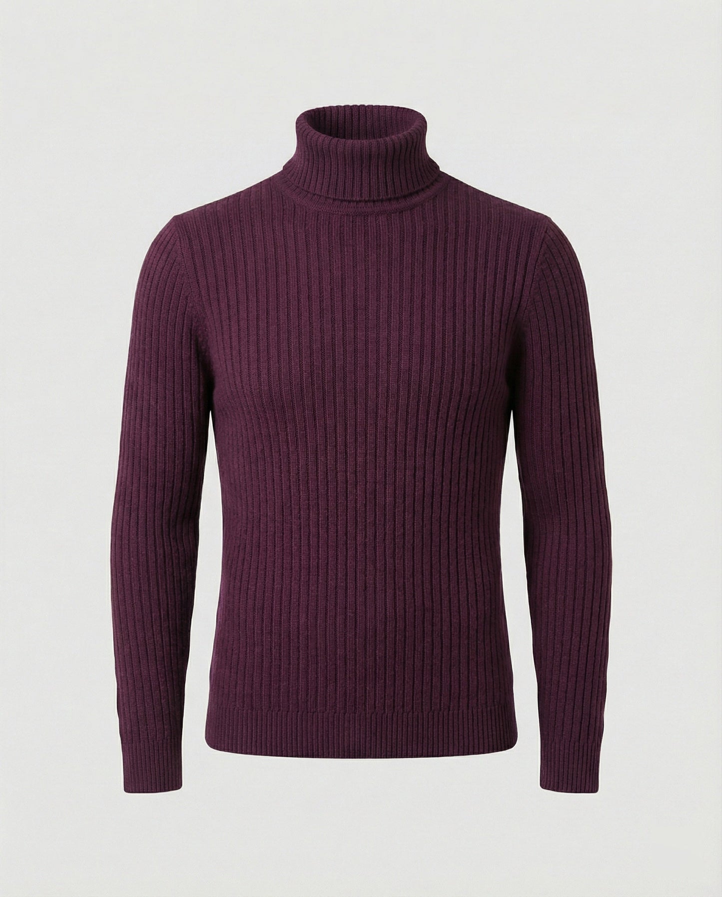 Herren Rollkragenpullover Rippmuster