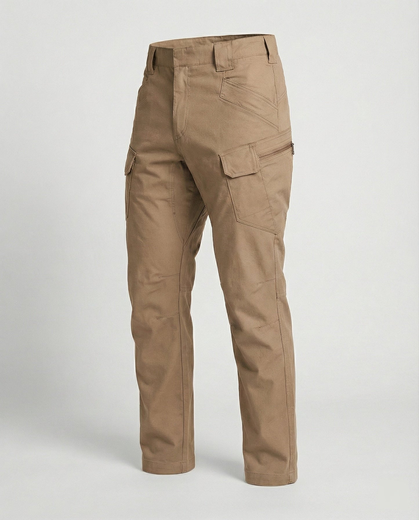 Damen Trekkinghose Funktionstaschen Beige