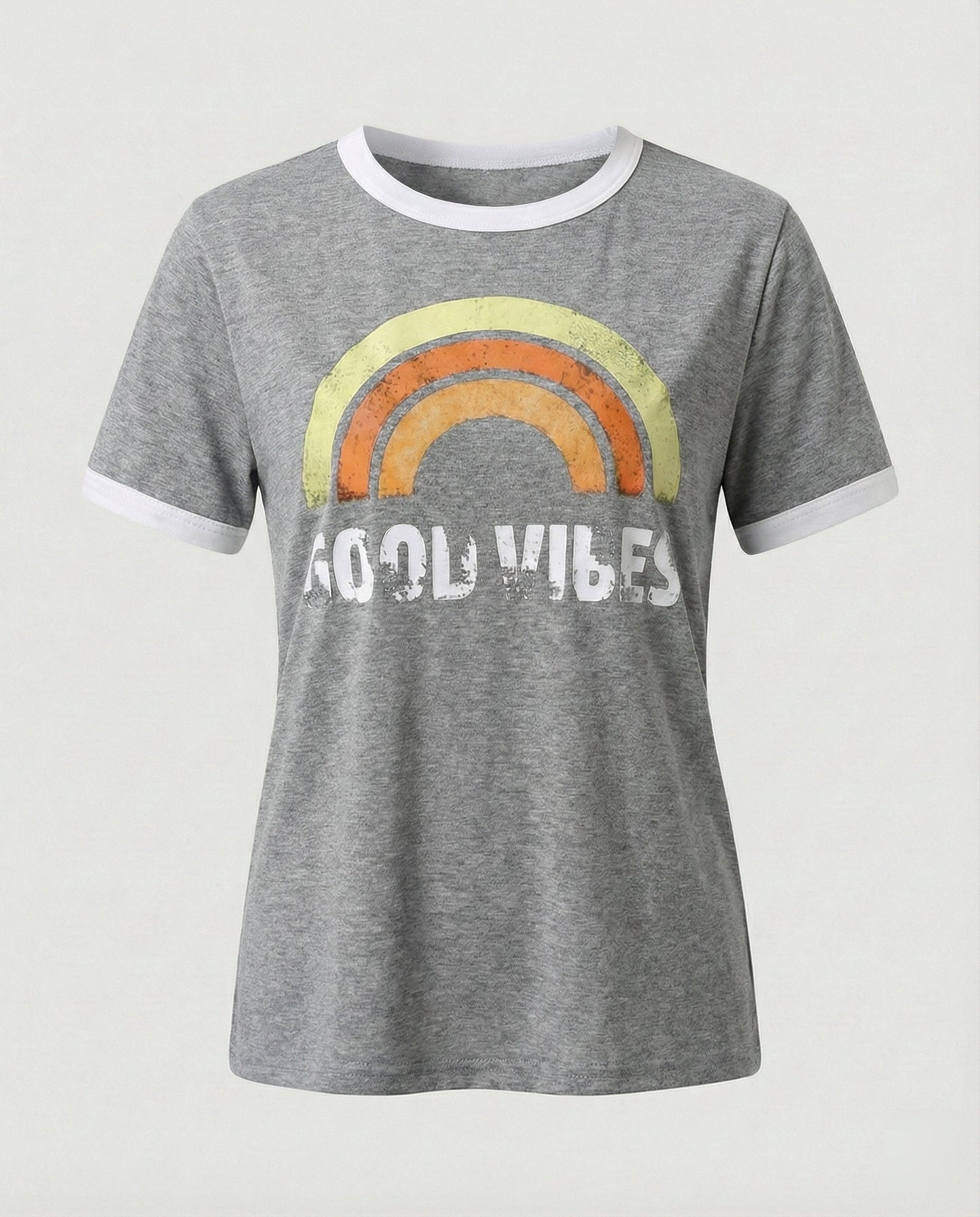 Eveloria Damen Good Vibes T-Shirt Positivität