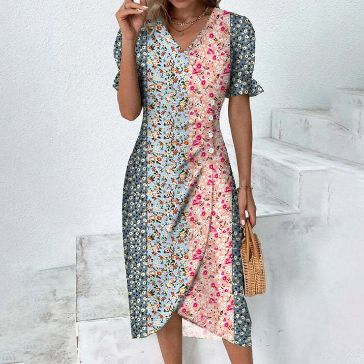 Damen Sommerkleid Leicht Feminin Pastell