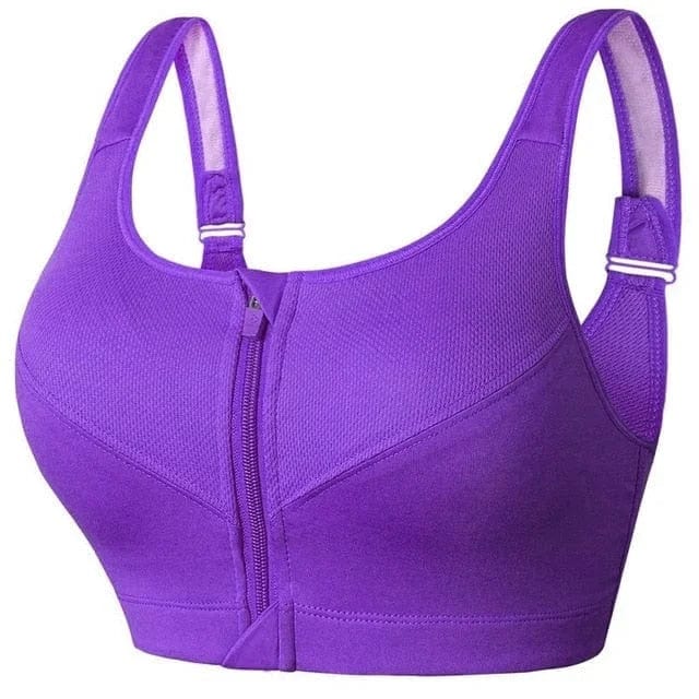 Eveloria Damen Sport-BH Große Größen Reißverschluss