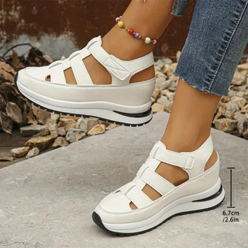 Eveloria Damen Sneaker-Sandalen Geschlossen