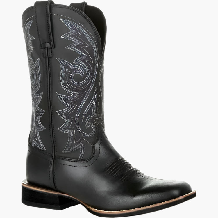 Herren Cowboy-Stiefel Westernstil Leder Braun