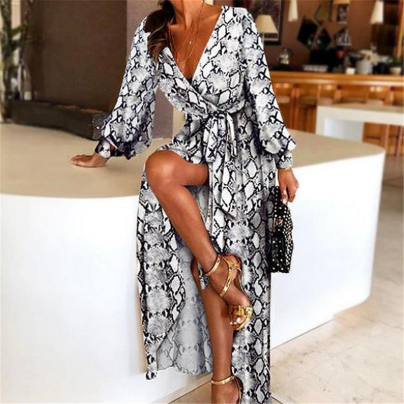 Eveloria Damenkleid Boho Schlitz