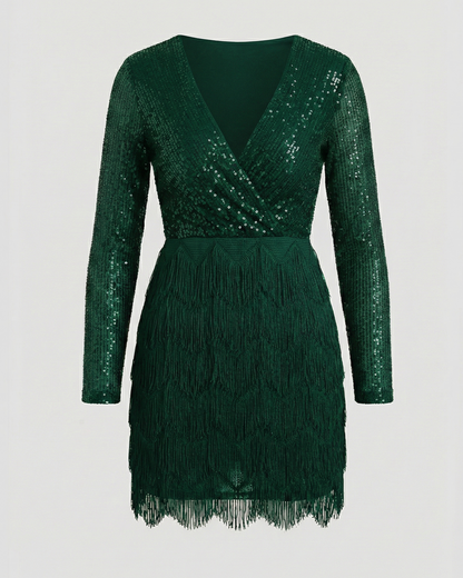 Funkelndes Damenpartykleid Patchwork