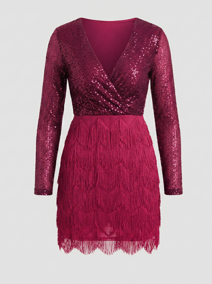 Funkelndes Damenpartykleid Patchwork