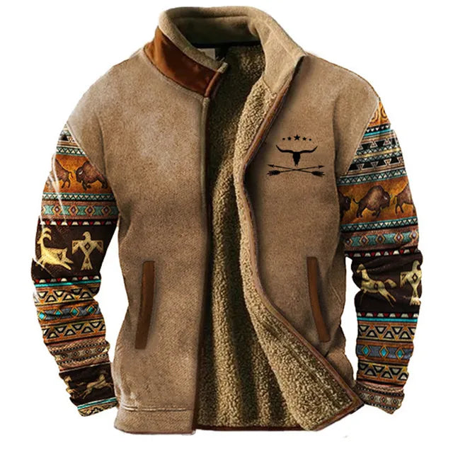 Eveloria Herren Fleecejacke Reißverschluss Komfortabel