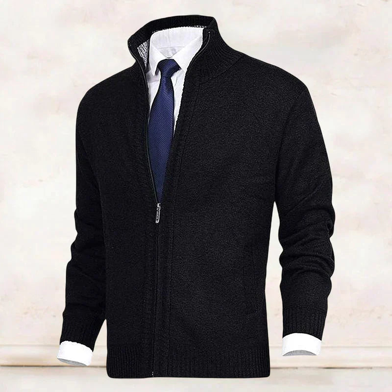 Eveloria Damen Strickjacke Stehkragen Reißverschluss