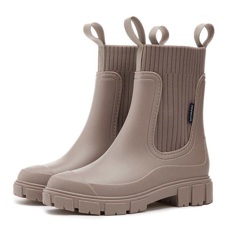 Damen Regenstiefel Gummi Wasserdicht