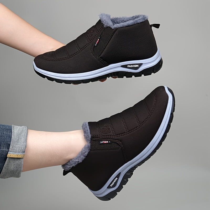Wystan Herren Winterschuhe Mittelhoher Schnitt Elastik Warmfutter - Eveloria