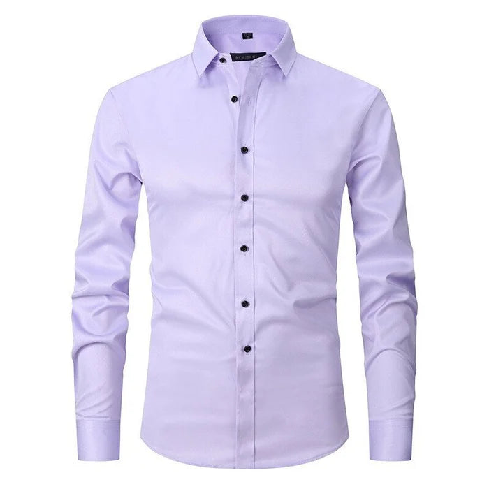 Herren Langarmhemd Elastisch