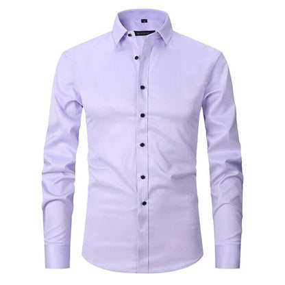 Herren Slim Fit Hemd Bügelfrei Stretch