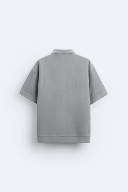 Herren Poloshirt Kurzärmelig Cremeweiß Baumwolle