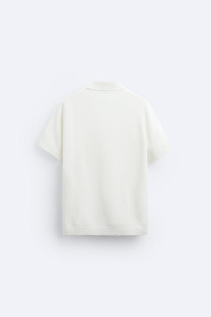 Klassisches Herren Poloshirt Weiß Baumwolle