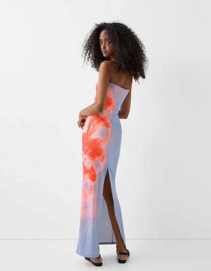 Eveloria Damen Trägerloses Maxikleid Sommerlich