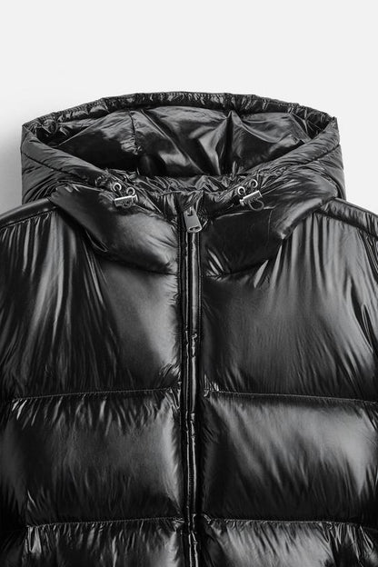 Herren Daunenjacke Kapuze Leicht Warm