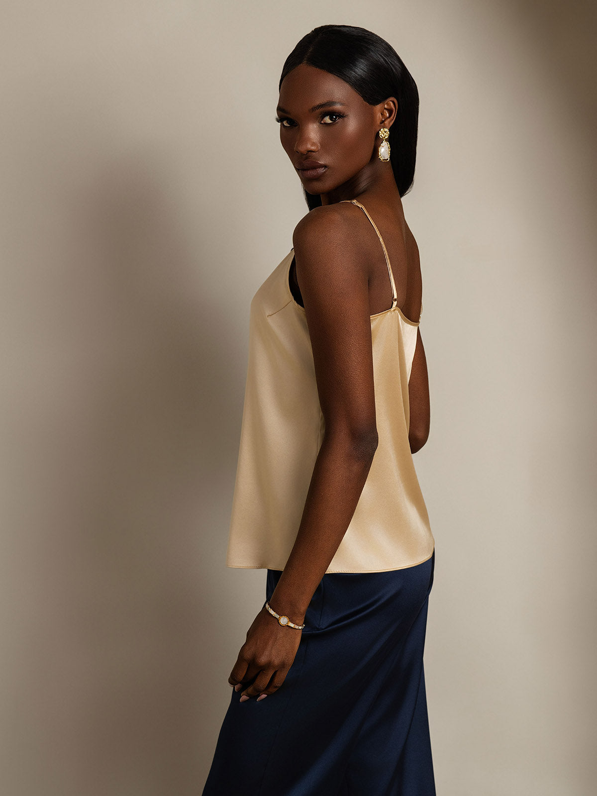 Eveloria Damen Seiden-Camisole Spaghettiträger