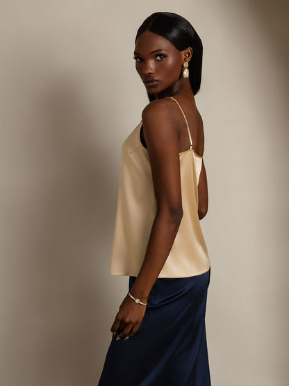 Eveloria Damen Seiden-Camisole Spaghettiträger