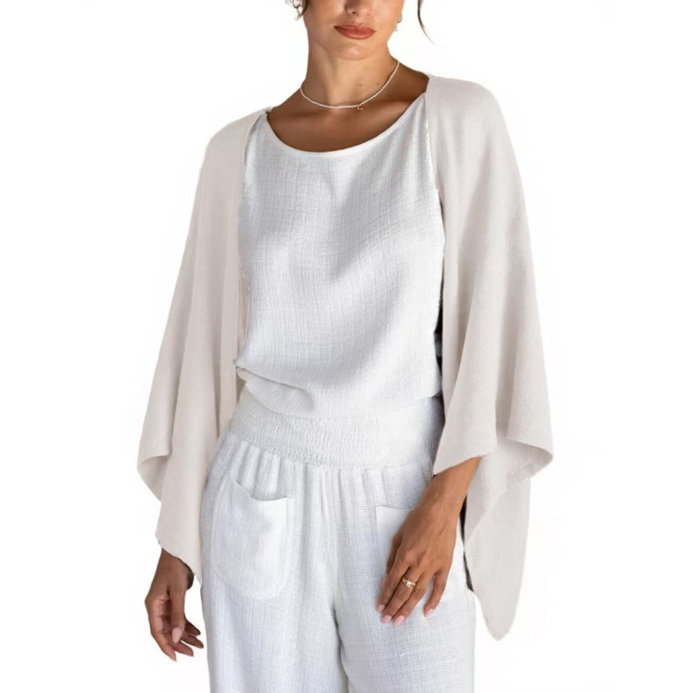 Damen Strickcardigan Offene Front Fatima