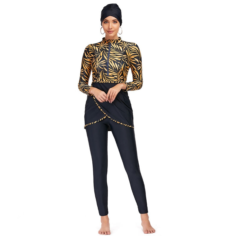 Eveloria Damen Burkini 3-teiliges Badeoutfit