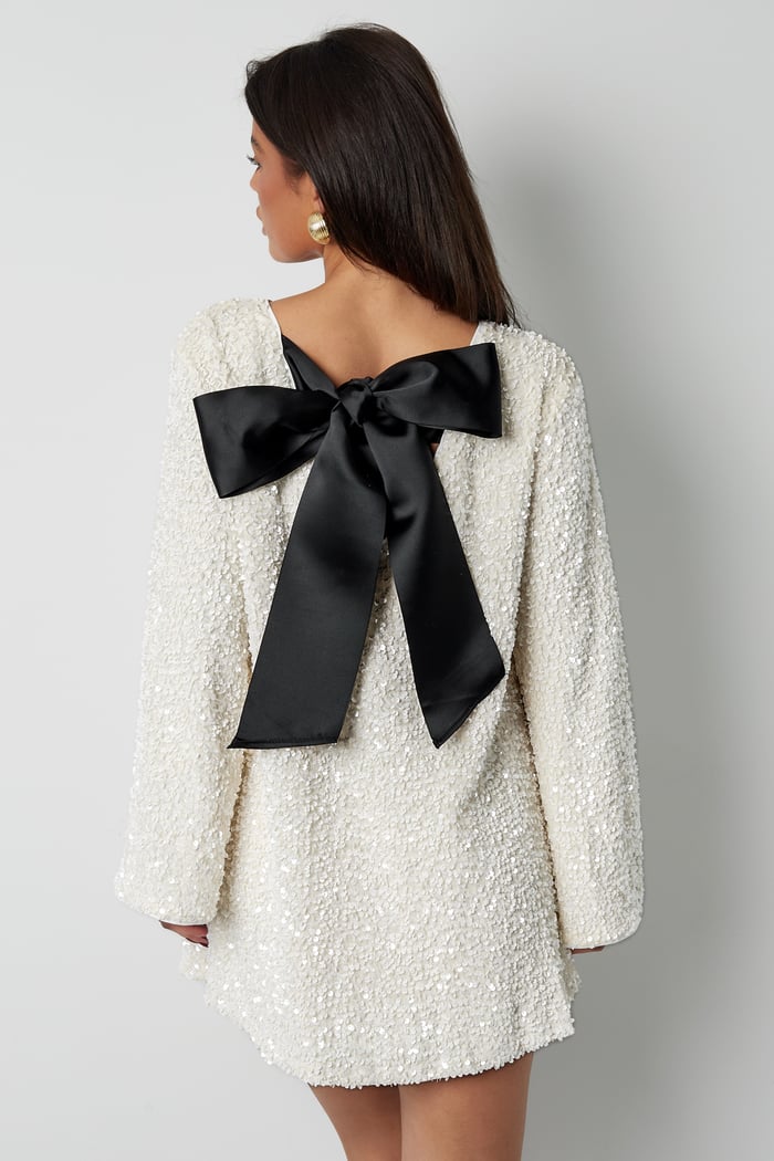 Damen Langarmkleid Hochzeitsgast Mini mit Schleife