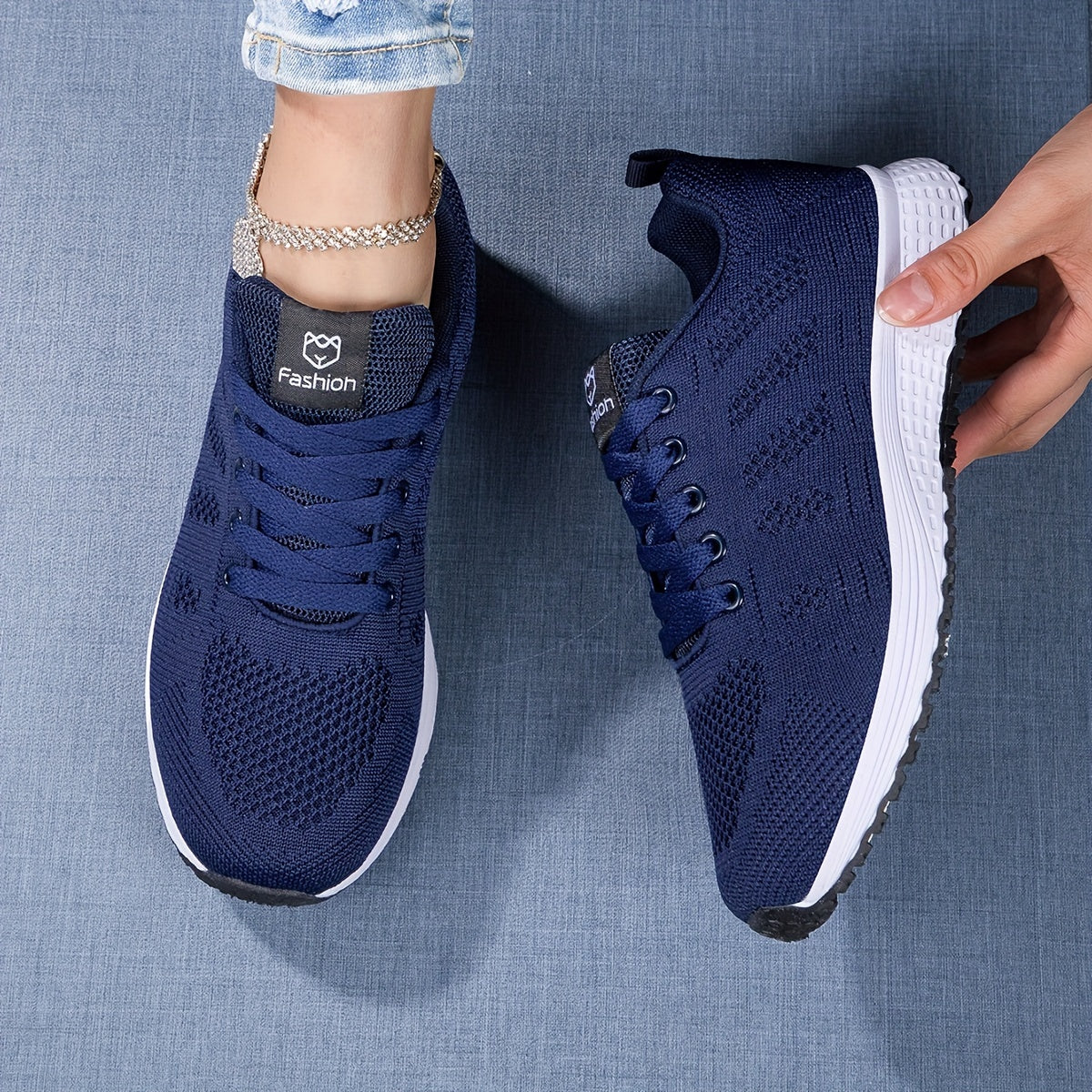 Damen Sneaker Atmungsaktives Mesh Leicht Bequem