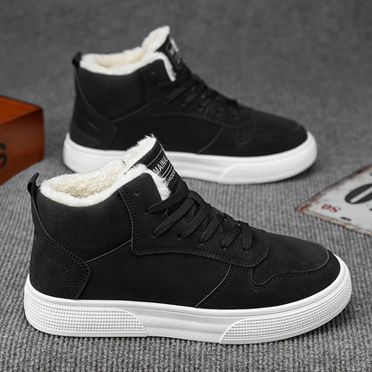Galvian Herren Winterschuhe High-Cut Schnürung Warmfutter