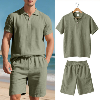 Eveloria Damen Kurzärmliges Poloshirt Strandanzug Shorts Set