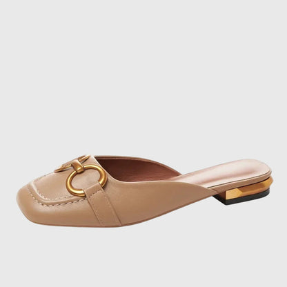 Damen Slip-On Sandalen Schnallendesign