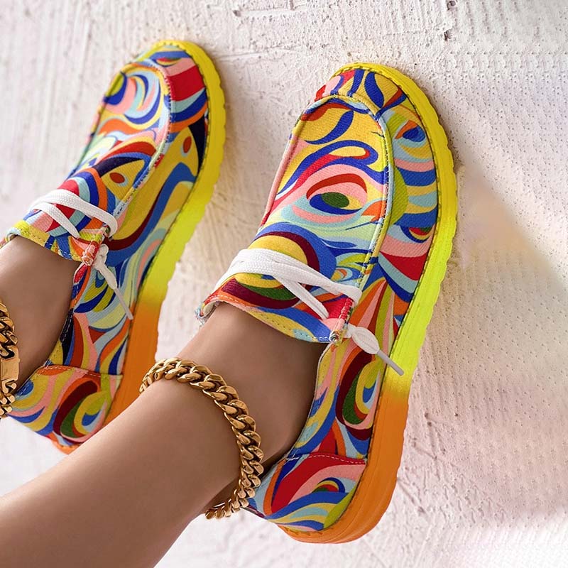 Eveloria Damen Bunte Turnschuhe