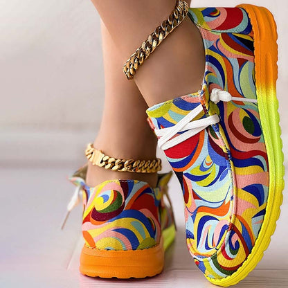Eveloria Damen Bunte Turnschuhe